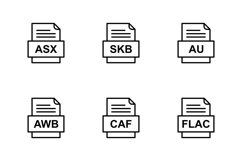 Set Of File Formats Icons Product Image 1