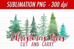 Christmas Trees | Christmas Winter Sublimation PNG Product Image 2