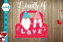 Loads Of Love, valentines Gnomes Svg, Gnome Svg Product Image 2