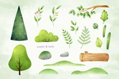 Watercolor Woodland Animals 2 Clipart Graphics Product Image 3