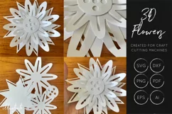 3D Flower SVG Cut Files - Flower SVG - Layered Flower DXF - Free Design of The Week Product Image 8
