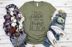 I Like My Coffee and My Fridays Black SVG DXF PNG Cut File Product Image 2