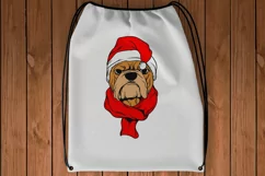 Pug Puppy Dog Santa Claus Christmas svg cut file Product Image 5