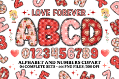 Love Forever Alphabet &amp; Numbers Clipart Set Product Image 1