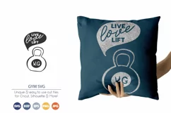 Live Love Lift SVG| Gym SVG | Fitness Product Image 1