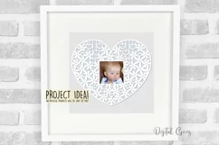 Floral heart paper cut design. SVG / DXF / EPS / PNG Product Image 3