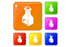 Old oven icons set vector color Product Image 1