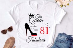 Birthday Svg, 81 Birthday svg, happy birthday cricut file. Product Image 3