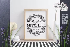 Mr and Mrs sign SVG file to cut and engrave Product Image 4