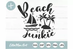 Beach junkie Svg, Summer svg, Beach svg, Summer shirt svg Product Image 2