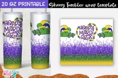 Happy Mardi gras 20 Oz. Skinny Tumbler Product Image 2
