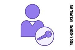 Colored Login Icon Product Image 1