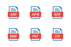 Set Of File Formats Icons Product Image 1
