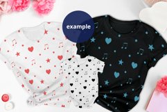 Valentine's day Black & White t-shirts Baby bodysuit Mockup Product Image 2