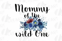 Wild One navy blue and blush floral shirt png, family shirt Product Image 14