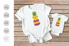 Summer Cat in Bikini Svg, Pineapple Svg, Funny Cat svg Product Image 2