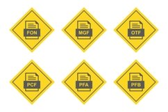 Set Of File Formats Icons Product Image 1