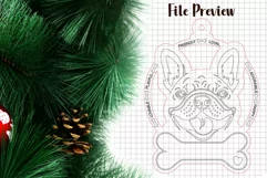 French Bulldog laser cut Ornament Product Image 3