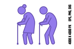 Colored Grandparents Icon Product Image 1