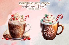 Christmas Hot Cocoa Watercolor Clipart Product Image 7