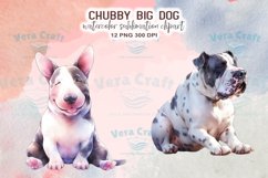 Chubby Big Dog Watercolor Clipart Product Image 7