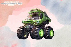 Colorful Cyberpunk Monster Truck Sublimation Clipart Product Image 7