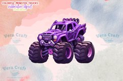 Colorful Monster Truck Sublimation Clipart Product Image 7