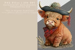 Highland calf clipart, Pirate clipart, Calf sublimation Product Image 2