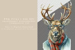 Reindeer clipart, Watercolor clipart, Christmas clipart, Product Image 2