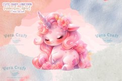 Cute Baby Unicorn Sublimation Clipart Product Image 7