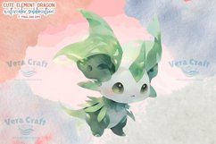Cute Elemental Dragon Watercolor Sublimation Clipart Set 1 Product Image 7