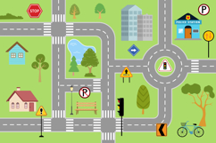 Funny Police Cars Set with City Scene and Police Elements Product Image 4