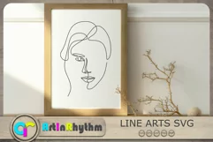 Women Faces Line Art SVG, Abstract Faces SVG, Face Line Arts Product Image 4