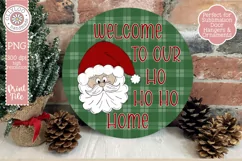 Welcome To Our Ho Ho Ho Home| Round Sublimation Door Hanger Product Image 3