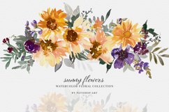 Watercolor Sunflower Clipart Collection Product Image 2