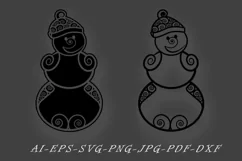Christmas snowman svg. Snowman Mandala. Snowman Svg Product Image 2