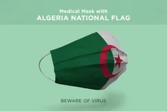 Mask with afghnistan albania algeria andorra Nation flag Product Image 4