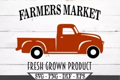 Farmers Market With Red Truck SVG Product Image 1
