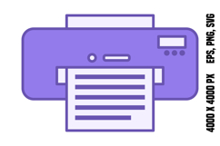Colored Printer Icon Product Image 1