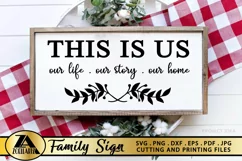 This Is Us SVG Home Sign SVG Farmhouse Sign SVG Cut File Product Image 1