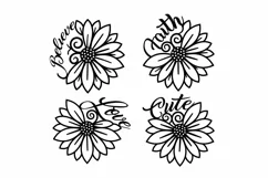 Papercut Sunflower with Believe, Love, Faith and Cute Text Product Image 2