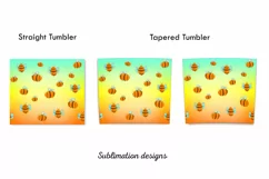 Bee tumbler design,20 oz skinny tumbler design,Summer png Product Image 3