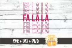 Fa La La - Christmas Mirror Word SVG PNG DXF Cut File Product Image 2