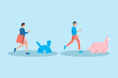 People Walking the Dog Product Image 1