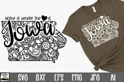 Iowa Mandala SVG File - Home is Where the Heart Is SVG Product Image 1