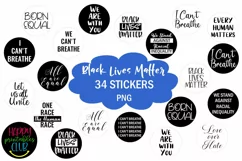 Black Lives Matter Stickers-Black Lives Printable Stickers Product Image 1