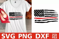 Distresses Flag svg, 4th of July svg, 50 stars, Patriotic Product Image 2