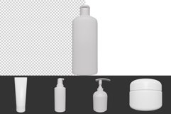 3D bottles for cosmetics with a transparent background Product Image 1