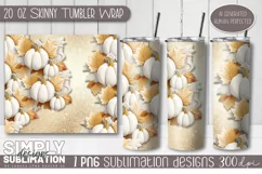 3D Seamless Sublimation Skinny Tumbler Wrap| 20oz | Png Product Image 1