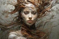 Artistic portrait of a woman embodying a forest nymph with i Product Image 1